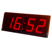 Импульс-NOVA-100-ETN-NTP-T-R часы электронные вторичные офисные с датчиком температуры (красная индикация)