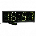 Кварц-5 часы электронные вторичные офисные двусторонние (зеленая индикация)