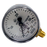 111.10.050-(0-315)бар-снизу-G1/8-кл.т.2,5-сталь манометр с трубкой Бурдона