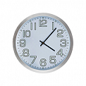 УЧС-390-С-м часы вторичные стрелочные офисные минутные, круглый серый корпус