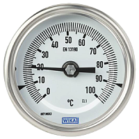 TG54.100/4-(0...+100°C)-335x8мм-сзади-G1/2B-кл.т.1,0 термометр биметаллический