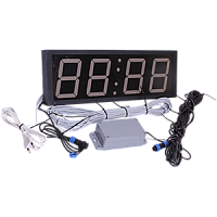 ЧС-100b-школа-NTP-GPS-R станция часовая с синхронизацией от NTP-сервера и от GPS/ГЛОНАСС (красная индикация, кабель GPS 10 м)