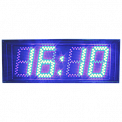 Импульс-408-SS-B часы электронные вторичные офисные (синяя индикация)