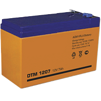 DTM1207 аккумулятор герметичный свинцово-кислотный 12В, 7,2 Ач