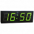 Р-100b-t-G часы-табло электронные офисные с датчиком температуры воздуха (зеленая индикация)