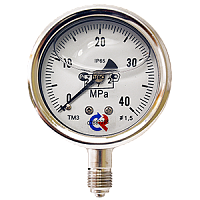 ТМ-321Р.20-(0...0,1-10)МПа-кл.т.1,5 манометр коррозионностойкий, гидрозаполнение силиконом