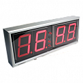 Кварц-1С-Т часы электронные вторичные офисные дата-термометр с секундами (красная индикация)