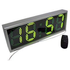 Кварц-3-(цвет индикации) часы электронные вторичные офисные (Жёлтый)