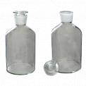 Склянка для реактивов из светлого стекла с узкой горловиной и притертой пробкой, 30 мл