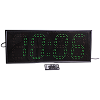 Импульс-415-MS-GPS232-G часы электронные офисные (зеленая индикация), приемник GPS/GLONASS внешний, провод 15м