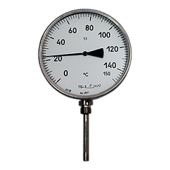 ТБ-3Р термометр биметаллический с длиной термобаллона до 200 мм (0...+60, кл.т.1,0, 125, 10, М20х1,5)
