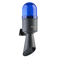 SNT-B712-4 горн со светодиодным маяком, синий, 16 тонов, 124-130 dB, 40-250 V AC/DC