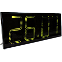 Импульс-421-T-SS-EG2 часы-термометр электронные уличные (зеленая индикация)