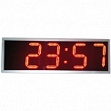 Р-210b-R часы-табло электронные офисные двусторонние (красная индикация)