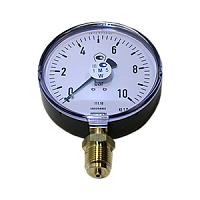 111.10.100-(0-70)бар-снизу-G1/2-кл.т.2,5-сталь манометр с трубкой Бурдона