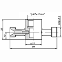 ИПВТ-08, ИВГ-1Н\\Камера проточная для преобразователей, 3/4"UNF со штуцерами М16х1,5