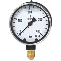 213.40.063-(0-160)бар-снизу-G1/4B-кл.1,6-латунь манометр с гидрозаполнением глицерином