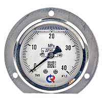 ТМ-320ТКП.20-(0...16-60)МПа-кл.т.1,5 манометр виброустойчивый, осевое присоединение с передним фланцем, гидрозаполнение силиконом