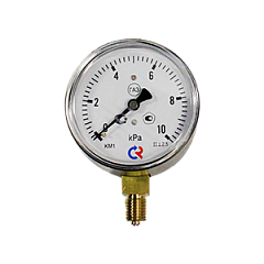 КМ-11Т-(0...6-60)кПа-кл.т.2,5 манометр для измерения низких давлений газов ((0-16)кПа)
