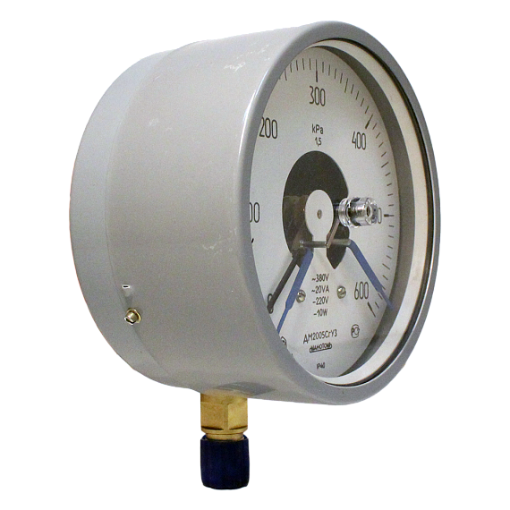 ДМ2005Сг-У2-(0-1..60)кгс/см2-кл.т.1,5-IP53 манометр сигнализирующий, Изображение №1