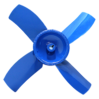 КМ4.400.014 крыльчатка металлическая с гайкой для электродвигателей