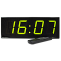 Импульс-NOVA-100-T-P-G часы электронные офисные с датчиком температуры, атмосферного давления (зеленая индикация)
