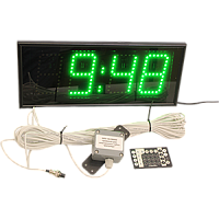 Импульс-410-GPS232-G часы электронные офисные с GPS/Глонасс-синхронизацией (зеленая индикация)