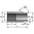 БП1-G1/2-100-12Х18Н10Т-УХЛ1 бобышка приварная