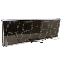 Кварц-6-Т-У часы электронные вторичные уличные дата-термометр (красная индикация)