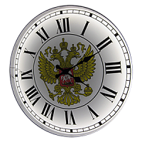 ЧБ часы вторичные стрелочные башенные односторонние с подсветкой, Ø 1800 мм (с логотипом)