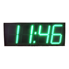 СВР-06-4В270ТВД часы вторичные цифровые уличные с датчиками температуры, атм. давления, влажности (Зелёный)
