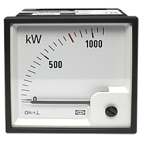 WQ96-x, 3W4, 0-1100kW, 380VAC, 2000/5A ваттметр (красная риска 800 кВт)