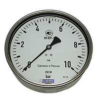 232.50.160-(0-0,6)МПа-сзади-M20х1,5-кл.т.1,0 манометр из нержавеющей стали