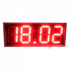 Кварц-4-(цвет индикации) часы электронные автономные офисные (Зелёный)
