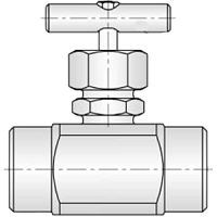 КЗИМ-03.01-15-250-Rc1/2"-Rc1/2"-Ац клапан запорный игольчатый муфтовый