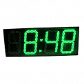 Импульс-424-T-GPS232-EG2 часы-термометр электронные уличные с GPS/Глонасс синхронизацией (зеленая индикация)