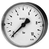 111.12.063-(0-16)бар-сзади-G1/4B-кл.т.2,5-сталь манометр с трубкой Бурдона