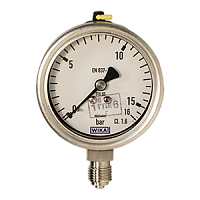 232.50.063-(0-40)бар-снизу-1/4NPT-кл.т.1,6 манометр из нержавеющей стали