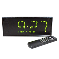 Импульс-408-MS-GPS232-G часы электронные главные офисные с GPS/Глонасс-синхронизацией (зеленая индикация)