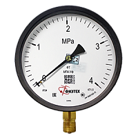 МП4-Уф-(0-0,06...10)МПа-кт.1,0-d.160-IP40-М20х1,5-РШ-У2 манометр общетехнический