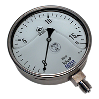 233.50.160-(0-1400)бар-снизу-M20х1,5-кл.т.1,0 манометр с гидрозаполнением глицерином (безопасное стекло)