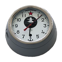 5-ЧМ-М3 часы механические судовые, циферблат "подводная лодка", корпус "серая шагрень" с диском основания