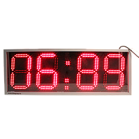 Кварц-3-Т-У часы электронные вторичные уличные дата-термометр двусторонние (красная индикация)