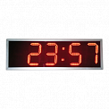Р-150e-t-dav-R часы-табло электронные уличные дата-термометр повышенной яркости с датчиком давления (красная индикация)