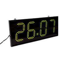Импульс-413-MS-GPS232-G часы электронные главные офисные с GPS/Глонасс-синхронизацией (зеленая инд.)