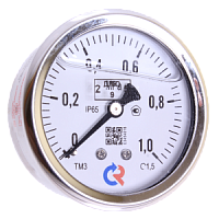 ТМ-321Т.10-(0...0,1-10)МПа-кл.т.1,5 манометр коррозионностойкий, гидрозаполнение глицерином