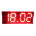 Кварц-3С-Т часы электронные вторичные офисные с отображением секунд дата-термометр (зеленая индикация)