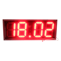 Кварц-3С-Т часы электронные вторичные офисные с отображением секунд дата-термометр (зеленая индикация)