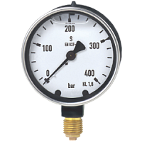 213.40.100-(0-600)бар-сзади-М20х1,5-кл.т.1,0-латунь манометр с гидрозаполнением глицерином