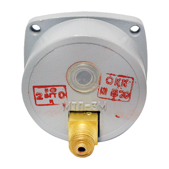 МТП-3М-(0-1,6...60)кгс/см2 манометр с осевым штуцером, с передним фланцем, Изображение №2